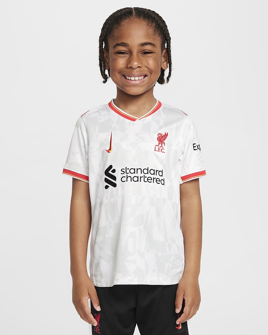 Liverpool F.C. 2024 25 Stadium Third Younger Kids Nike Football Replica Three Piece Kit